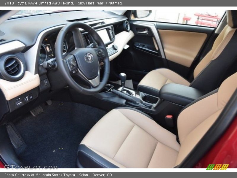 Ruby Flare Pearl / Nutmeg 2018 Toyota RAV4 Limited AWD Hybrid