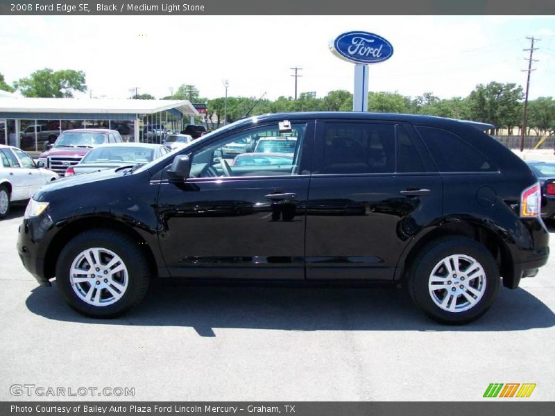 Black / Medium Light Stone 2008 Ford Edge SE
