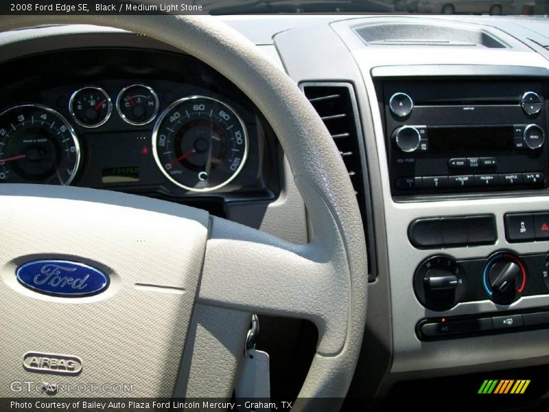 Black / Medium Light Stone 2008 Ford Edge SE