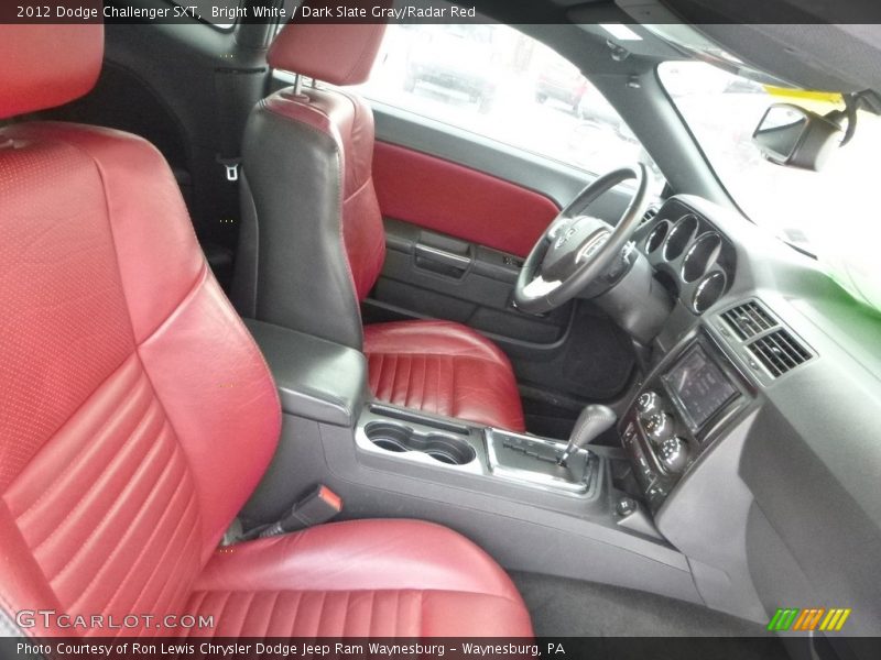 Bright White / Dark Slate Gray/Radar Red 2012 Dodge Challenger SXT
