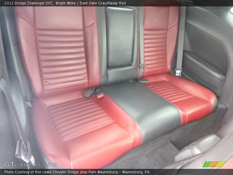 Bright White / Dark Slate Gray/Radar Red 2012 Dodge Challenger SXT