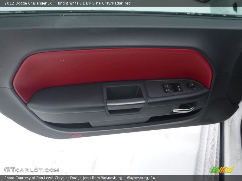 Bright White / Dark Slate Gray/Radar Red 2012 Dodge Challenger SXT