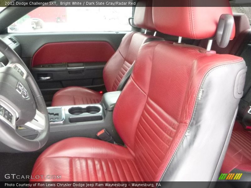 Bright White / Dark Slate Gray/Radar Red 2012 Dodge Challenger SXT