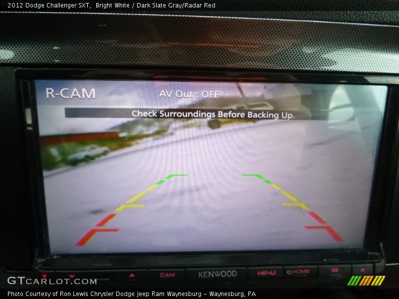 Bright White / Dark Slate Gray/Radar Red 2012 Dodge Challenger SXT