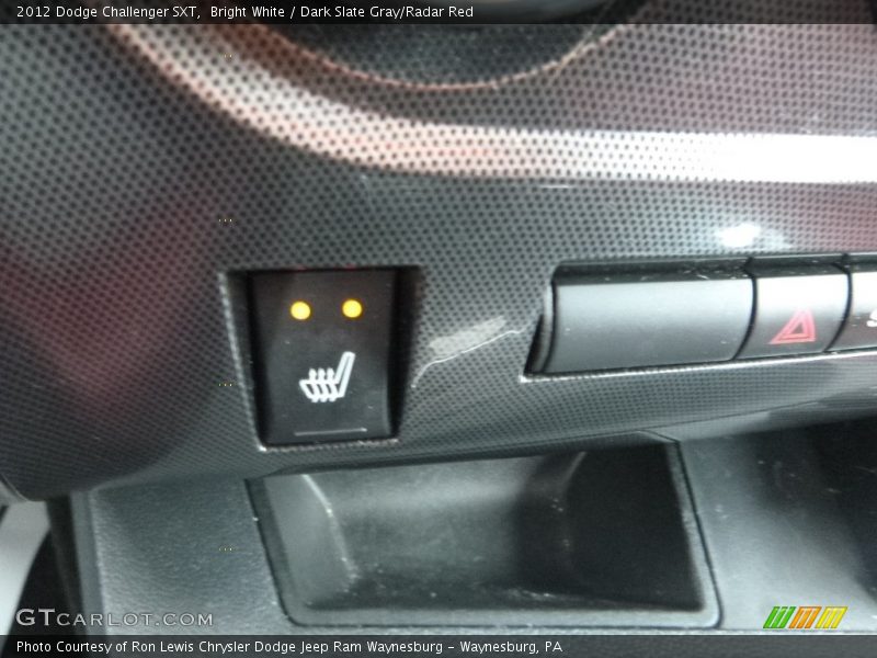 Bright White / Dark Slate Gray/Radar Red 2012 Dodge Challenger SXT
