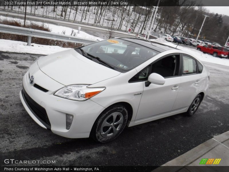 Blizzard White Pearl / Dark Gray 2012 Toyota Prius 3rd Gen Four Hybrid