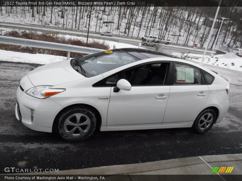 Blizzard White Pearl / Dark Gray 2012 Toyota Prius 3rd Gen Four Hybrid