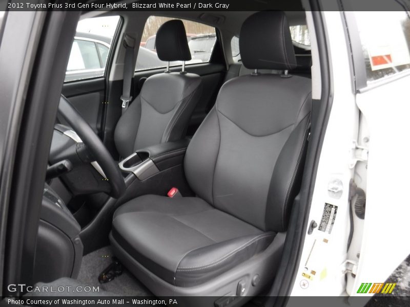 Blizzard White Pearl / Dark Gray 2012 Toyota Prius 3rd Gen Four Hybrid