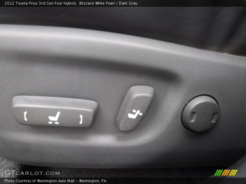 Blizzard White Pearl / Dark Gray 2012 Toyota Prius 3rd Gen Four Hybrid