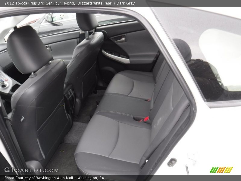 Blizzard White Pearl / Dark Gray 2012 Toyota Prius 3rd Gen Four Hybrid