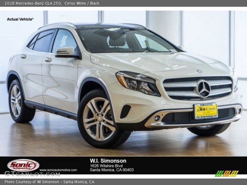 Cirrus White / Black 2018 Mercedes-Benz GLA 250