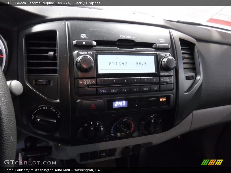 Black / Graphite 2012 Toyota Tacoma Regular Cab 4x4