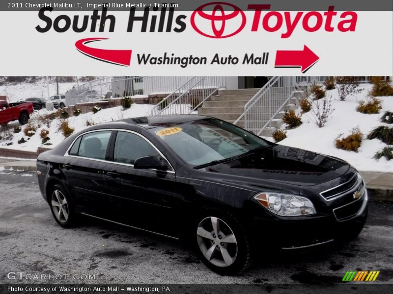 Imperial Blue Metallic / Titanium 2011 Chevrolet Malibu LT