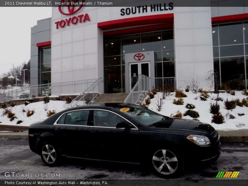 Imperial Blue Metallic / Titanium 2011 Chevrolet Malibu LT