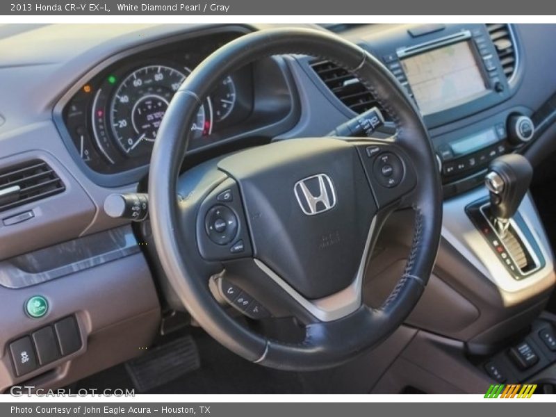 White Diamond Pearl / Gray 2013 Honda CR-V EX-L