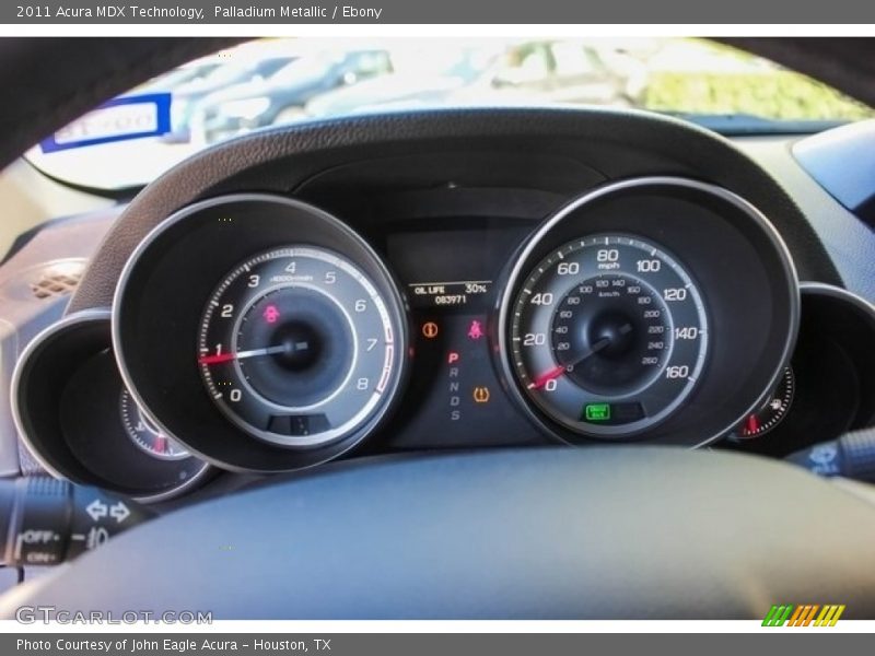 Palladium Metallic / Ebony 2011 Acura MDX Technology