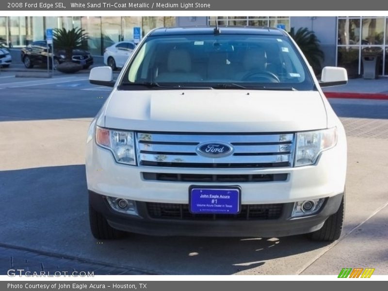 White Sand Tri-Coat Metallic / Medium Light Stone 2008 Ford Edge SEL