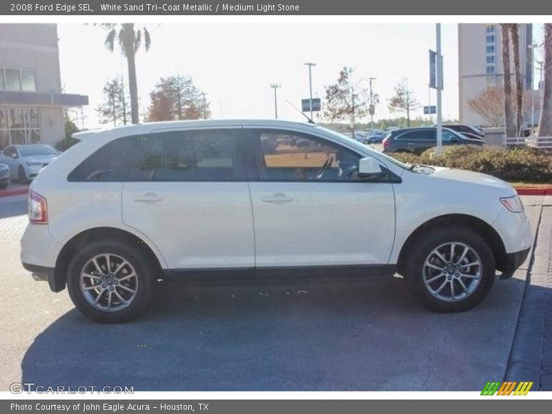 White Sand Tri-Coat Metallic / Medium Light Stone 2008 Ford Edge SEL