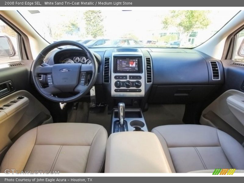 White Sand Tri-Coat Metallic / Medium Light Stone 2008 Ford Edge SEL