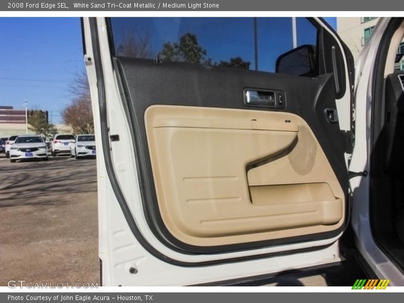 White Sand Tri-Coat Metallic / Medium Light Stone 2008 Ford Edge SEL