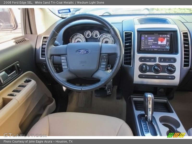 White Sand Tri-Coat Metallic / Medium Light Stone 2008 Ford Edge SEL