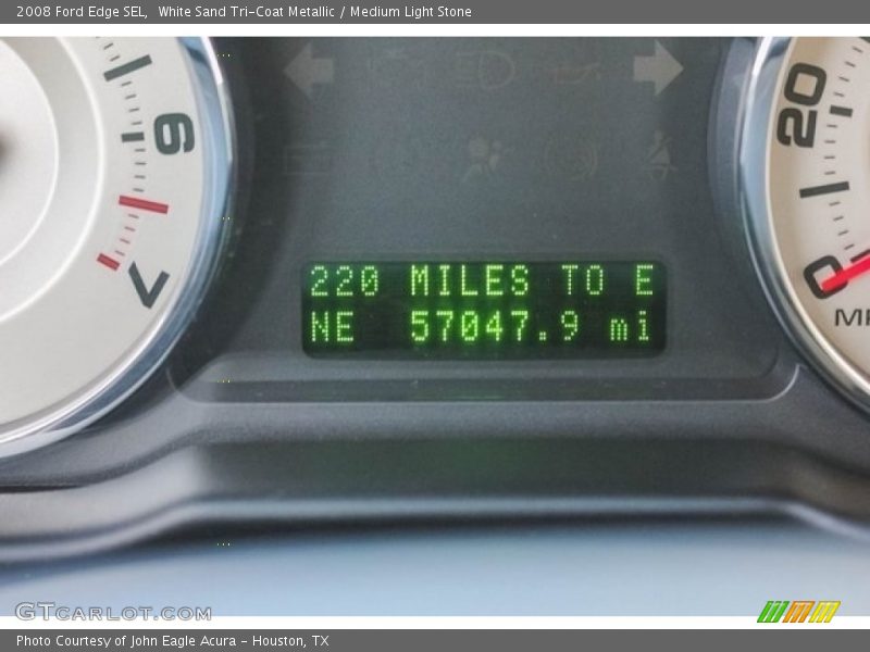 White Sand Tri-Coat Metallic / Medium Light Stone 2008 Ford Edge SEL