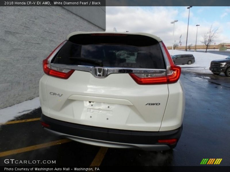 White Diamond Pearl / Black 2018 Honda CR-V EX AWD