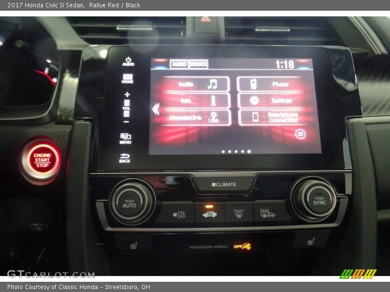 Rallye Red / Black 2017 Honda Civic Si Sedan