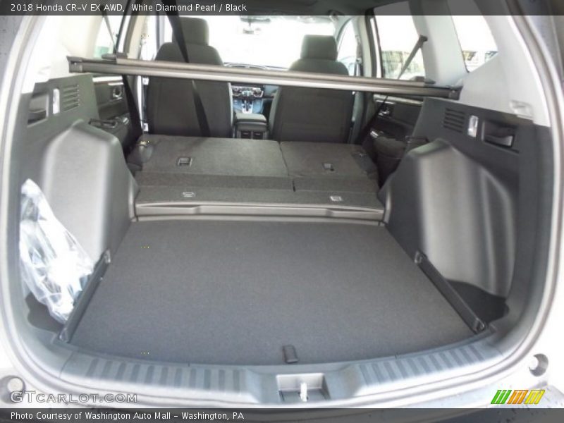 White Diamond Pearl / Black 2018 Honda CR-V EX AWD