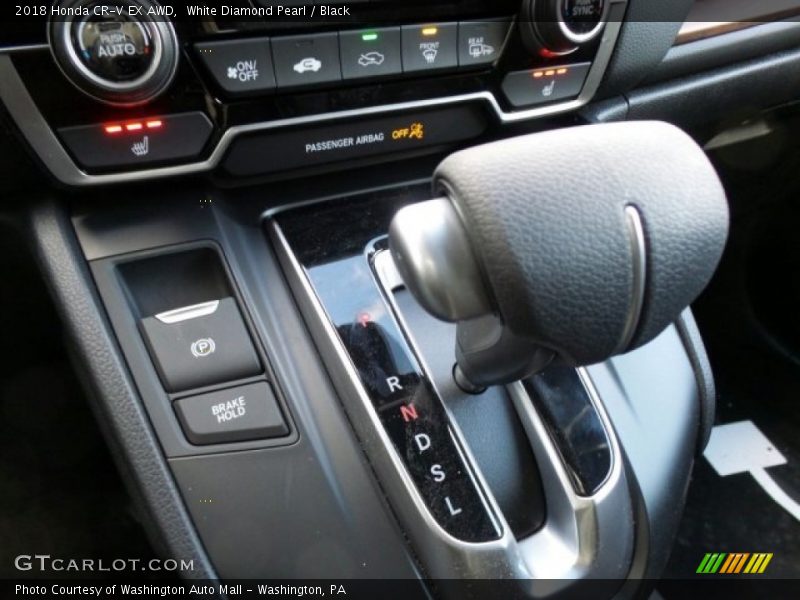 White Diamond Pearl / Black 2018 Honda CR-V EX AWD