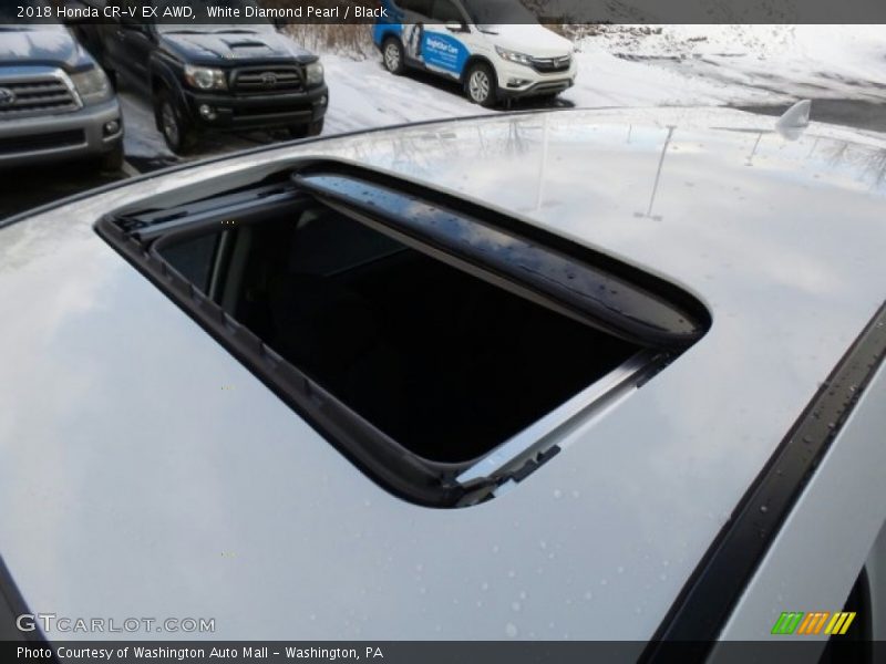 White Diamond Pearl / Black 2018 Honda CR-V EX AWD