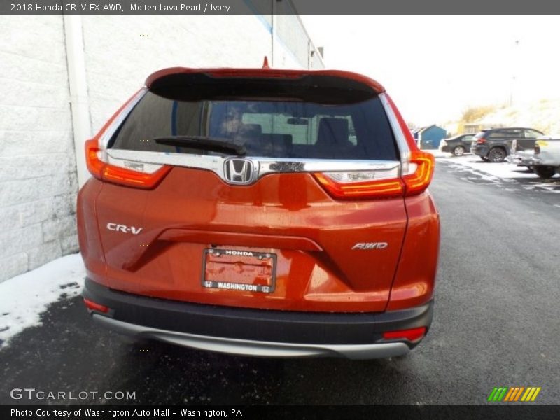 Molten Lava Pearl / Ivory 2018 Honda CR-V EX AWD