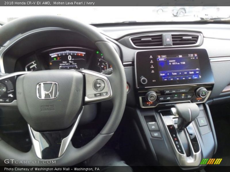 Molten Lava Pearl / Ivory 2018 Honda CR-V EX AWD
