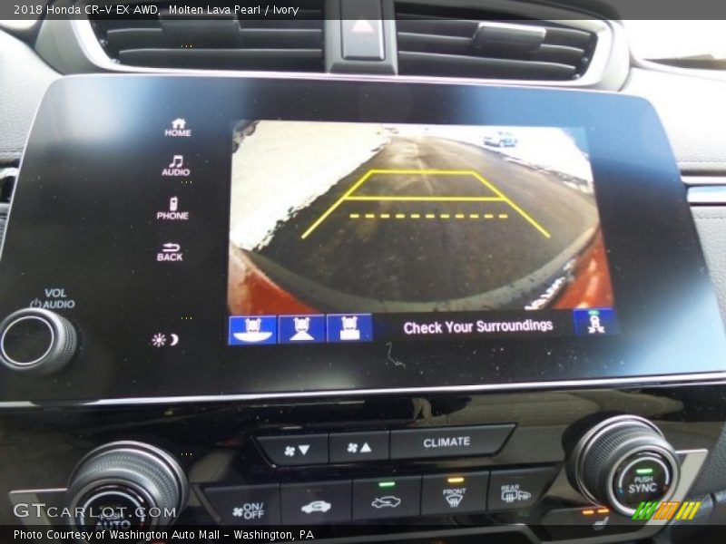 Molten Lava Pearl / Ivory 2018 Honda CR-V EX AWD