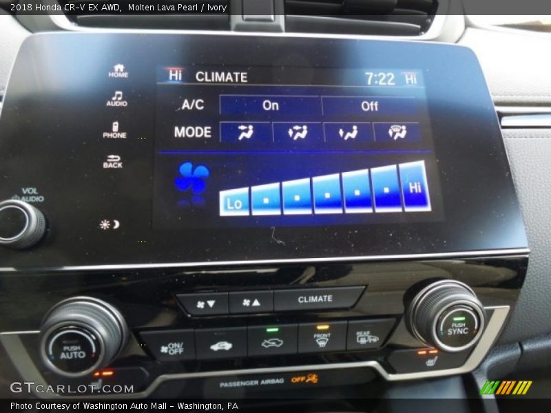 Molten Lava Pearl / Ivory 2018 Honda CR-V EX AWD