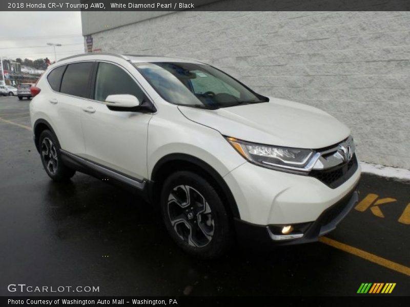 White Diamond Pearl / Black 2018 Honda CR-V Touring AWD