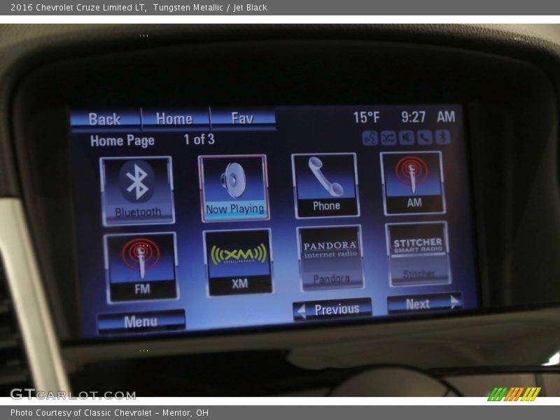 Tungsten Metallic / Jet Black 2016 Chevrolet Cruze Limited LT