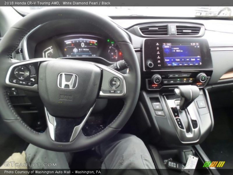 White Diamond Pearl / Black 2018 Honda CR-V Touring AWD