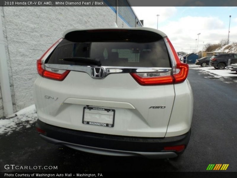 White Diamond Pearl / Black 2018 Honda CR-V EX AWD