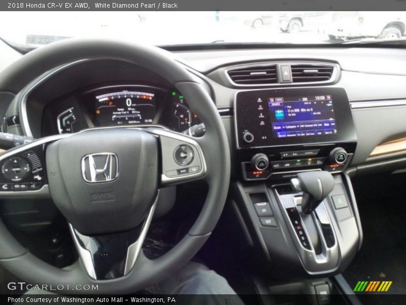 White Diamond Pearl / Black 2018 Honda CR-V EX AWD