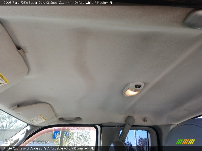 Oxford White / Medium Flint 2005 Ford F250 Super Duty XL SuperCab 4x4