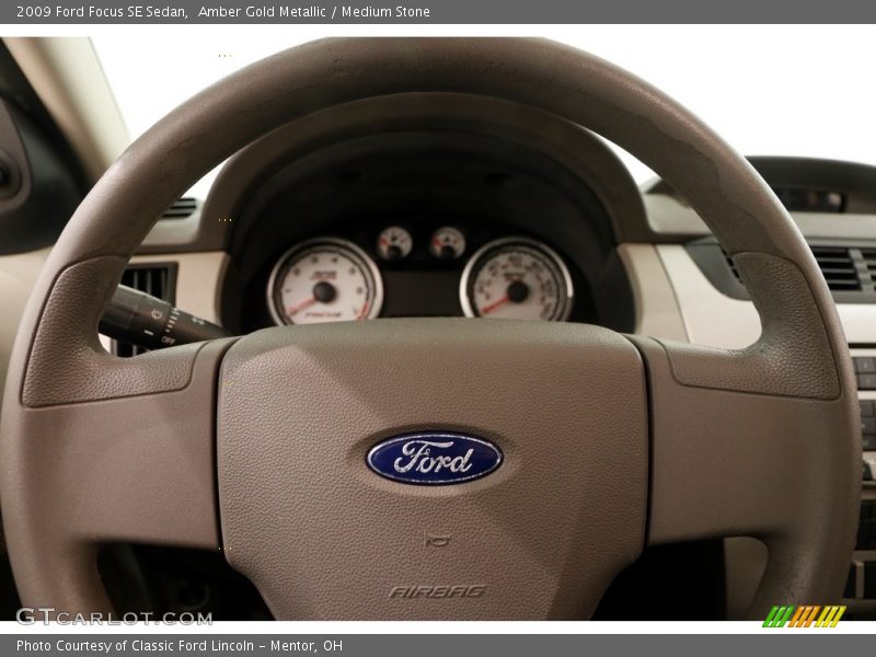 Amber Gold Metallic / Medium Stone 2009 Ford Focus SE Sedan
