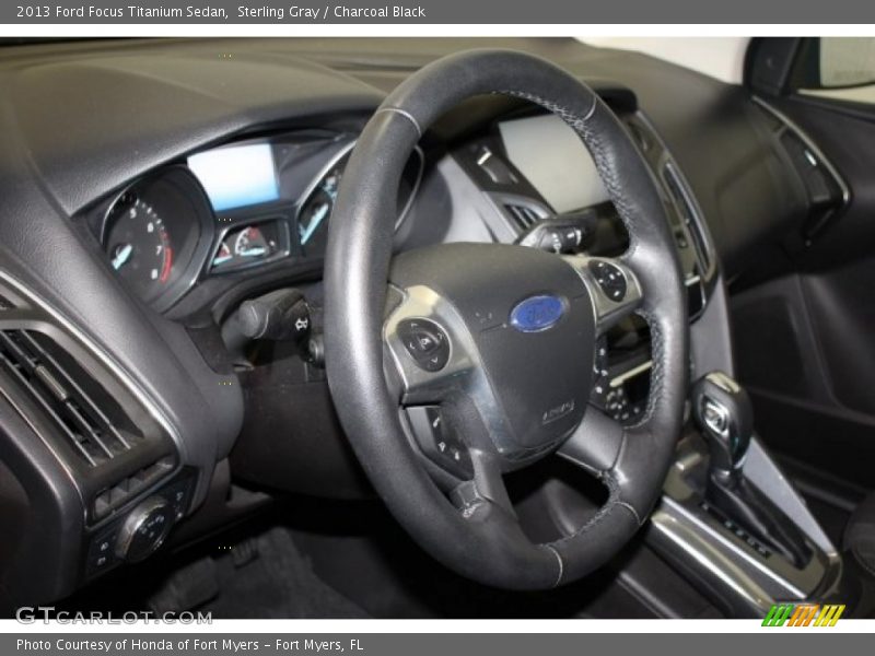 Sterling Gray / Charcoal Black 2013 Ford Focus Titanium Sedan