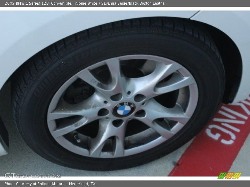 Alpine White / Savanna Beige/Black Boston Leather 2009 BMW 1 Series 128i Convertible