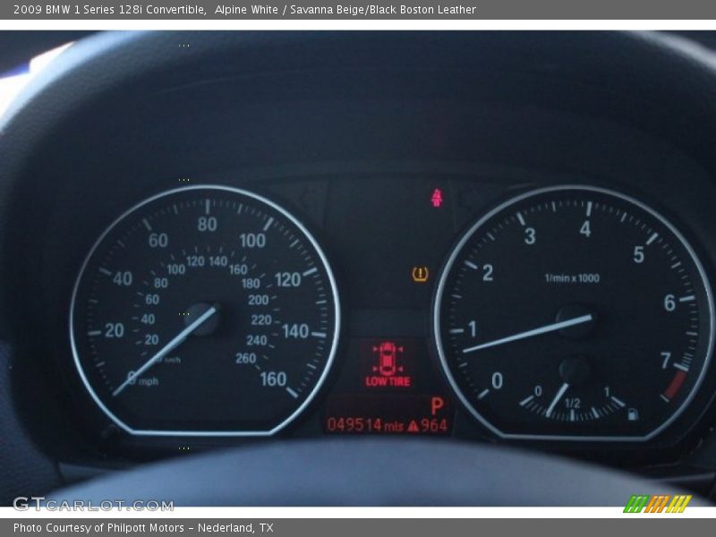 Alpine White / Savanna Beige/Black Boston Leather 2009 BMW 1 Series 128i Convertible