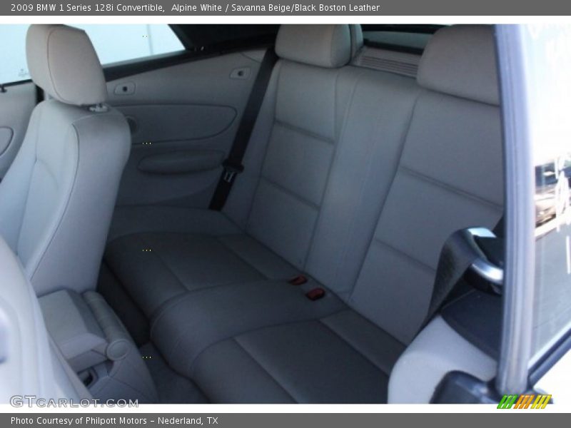 Alpine White / Savanna Beige/Black Boston Leather 2009 BMW 1 Series 128i Convertible
