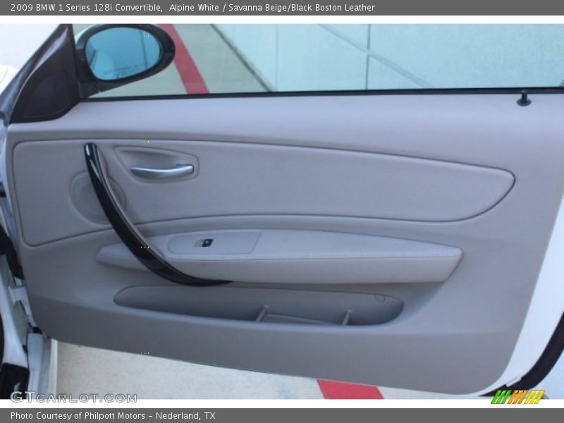 Alpine White / Savanna Beige/Black Boston Leather 2009 BMW 1 Series 128i Convertible