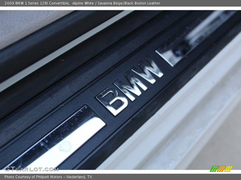 Alpine White / Savanna Beige/Black Boston Leather 2009 BMW 1 Series 128i Convertible