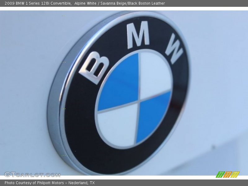 Alpine White / Savanna Beige/Black Boston Leather 2009 BMW 1 Series 128i Convertible