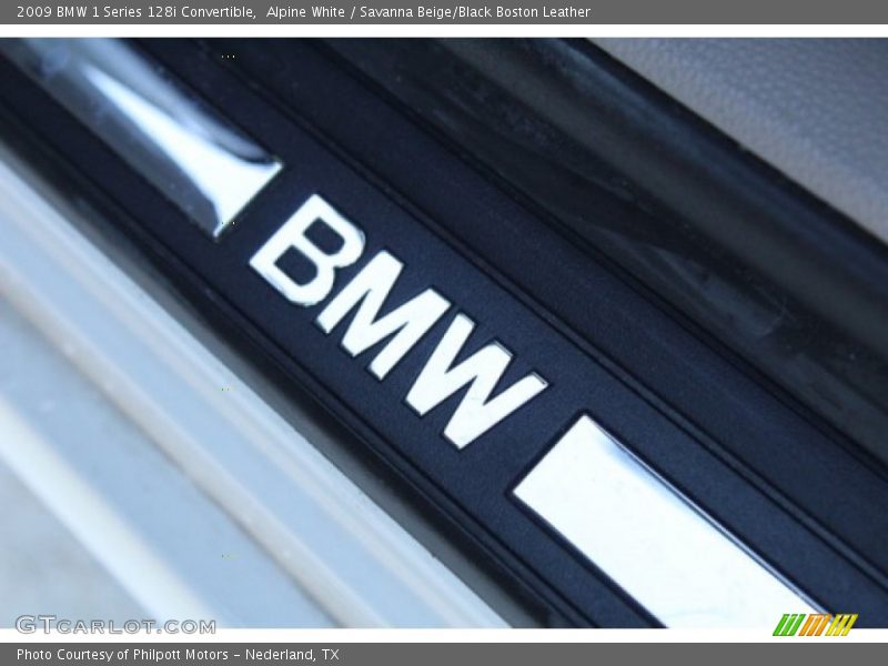Alpine White / Savanna Beige/Black Boston Leather 2009 BMW 1 Series 128i Convertible